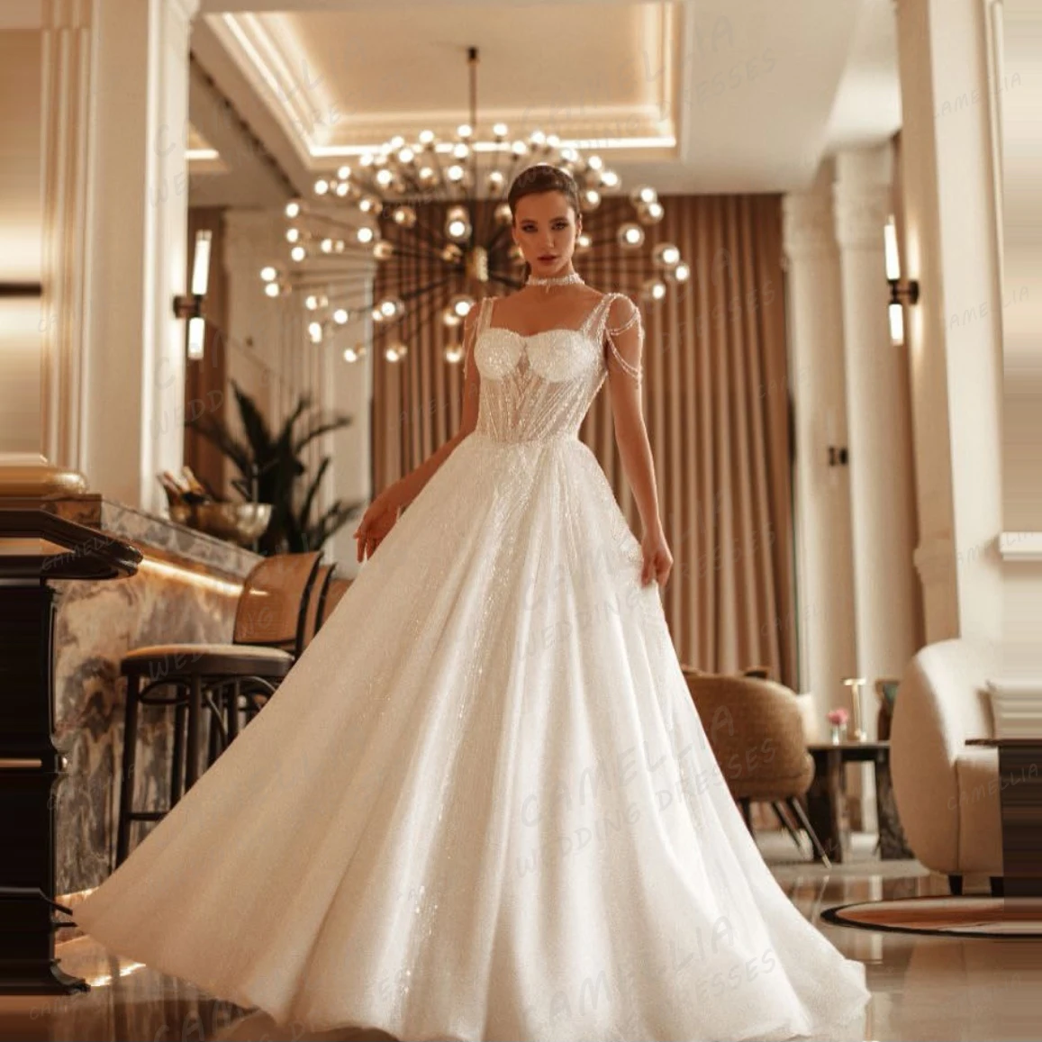 Apliques requintados uma linha vestidos de casamento feminino fofo vestidos de baile de noiva moda vestidos de novia personalizado robe de mariée