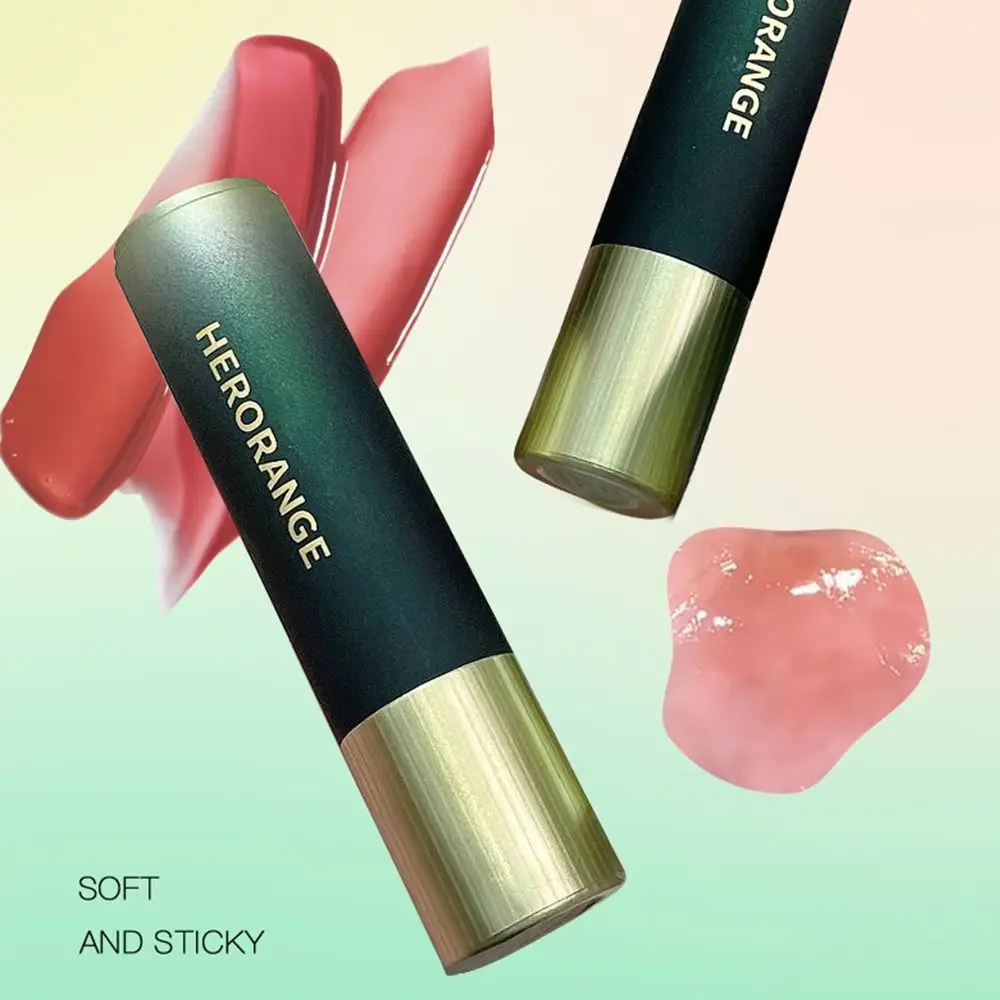 New Peach Heart Mirror Lipstick Moisturizes Hydrates Honey Lipstick Smooth Tinted Lip Balms for Women Girls