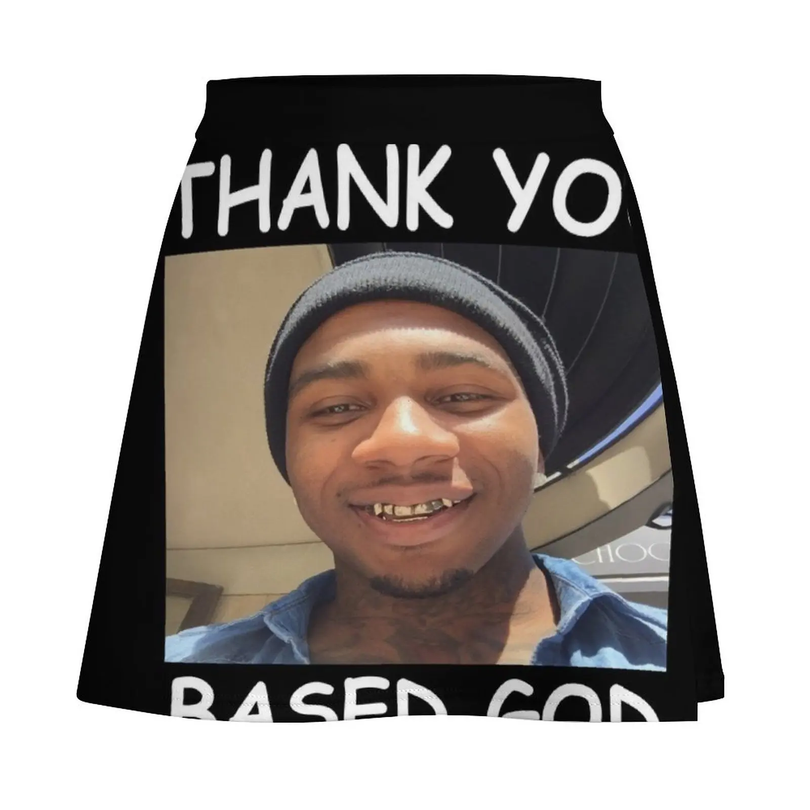 LIL B THANK YOU BASED GOD TYBG Mini Skirt rave outfits for women korean style Female dress mini skirts