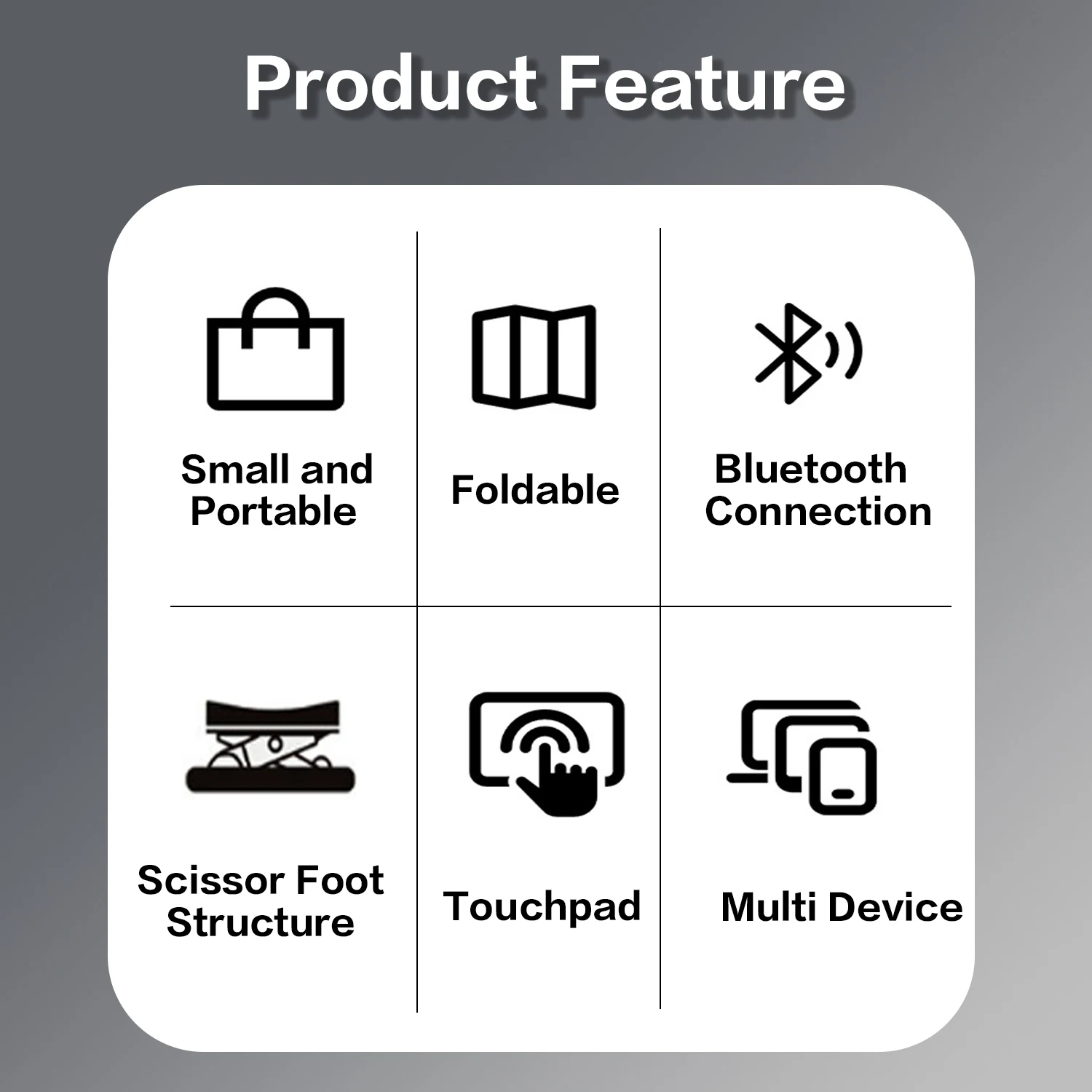 Jomaa mini teclado portátil para smartphone, teclado sem fio dobrável Bluetooth com touchpad para iphone 17 pro max