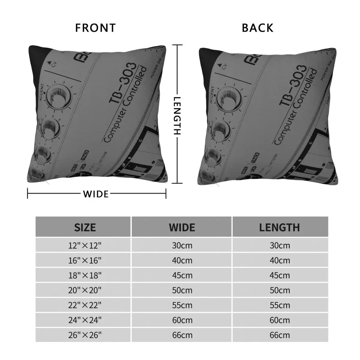 Roland Tb303 Bassline Synthesizer Pillowcase Polyester Linen Velvet Printed Zip Decor Pillow Case Car Cushion Cover