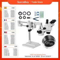 VEVOR 3.5X-90X Trinocular Stereo Digital Microscope 360°Swiveling Simul-Focal Support Camera Connection Lab Optical Instruments