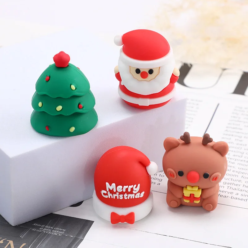 Christmas Pencil Sharpener Cute Santa Claus Pencil Cutting Tools Student Cartoon Stationery Teacher Rewards Gift School Supplies