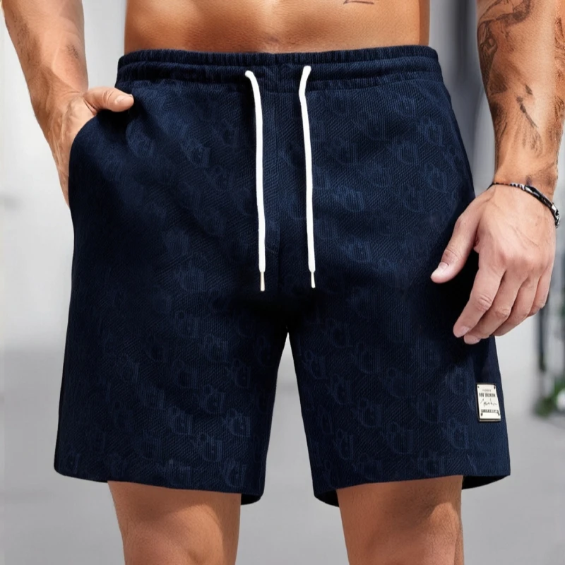 

Summer Men's Vintage Casual Shorts Trendy Retro Short Pants Men Leisure Solid Loose Beach Sports Shorts Breathable Sweatpants