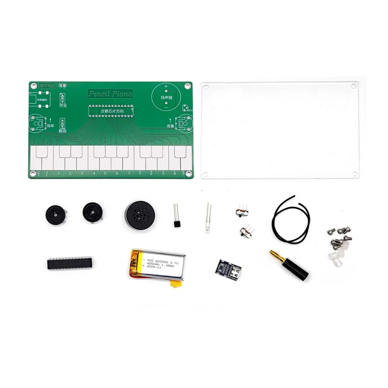 AAAEL-Pencil Piano Soldering Practice Kit Electronic Piano DIY Kit Type-C Charging For Kids Adults Music Fans
