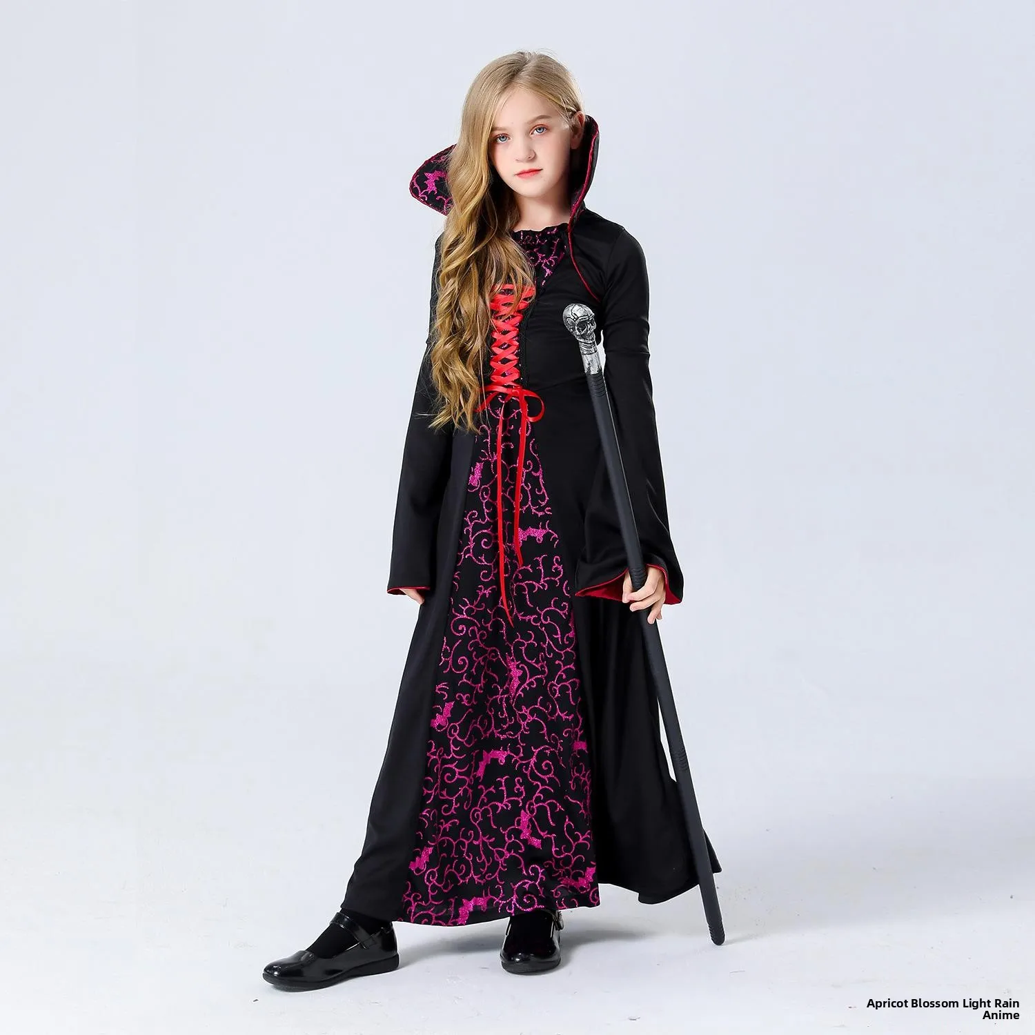 

loween Role-plang Costume Set for Children Witch Death God Game Par Theme Ethnic Stage Wear Women's Faion