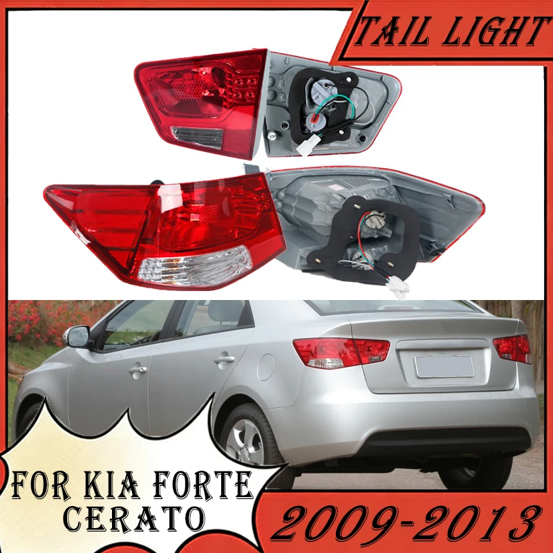 Tail Lamps Assembly For Kia Forte Cerato 2009 2010 2011 2012 2013 Rear Turning Signal Brake Lamp Warning Bumper Light Auto Parts