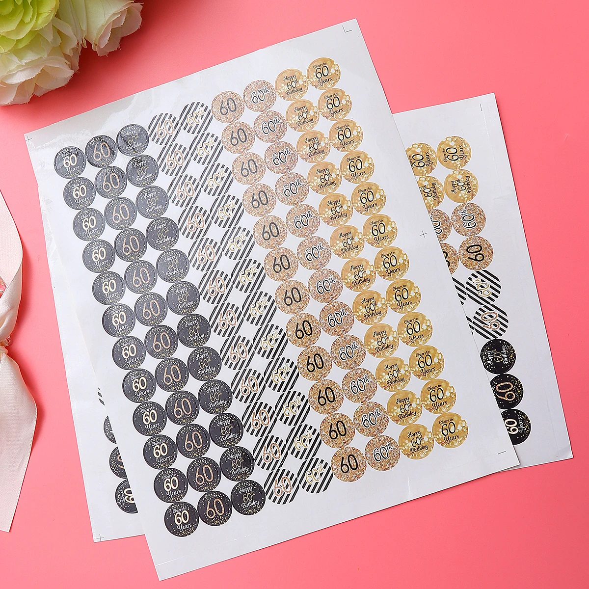 

Birthday Decorations Digital Stickers Anniversary Top Hat Number for Party Tags