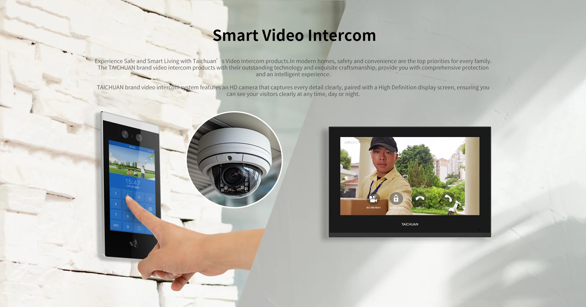 7 Inch Android Tuya Smart Intercom Smart Control Panel Smartlife Smart Home Light Switch Control Alarm Sensor and Surveillance