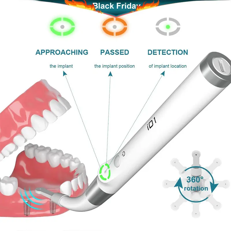 Implant Locator Cross-Scanning Spot Screwdriver 360° Rotatable Sensor Localization Detector Tool