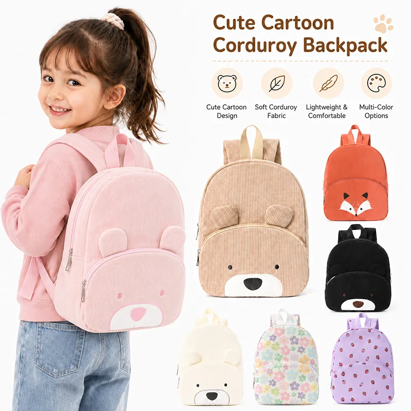 mochila-infantil-de-corduroy-com-estampa-de-urso-leve-e-divertida-para-meninas-e-meninos-ideal-para-creche-e-viagens
