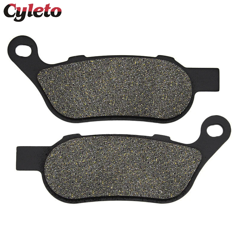 Cyleto Motorcycle Rear Brake Pads for Harley davidson FXSTC Softail Custom 2008-2010 FXDWG Dyna Wide Glide 2008-2017