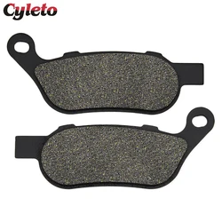 Cyleto Motorcycle Rear Brake Pads for Harley davidson FXSTC Softail Custom 2008-2010 FXDWG Dyna Wide Glide 2008-2017