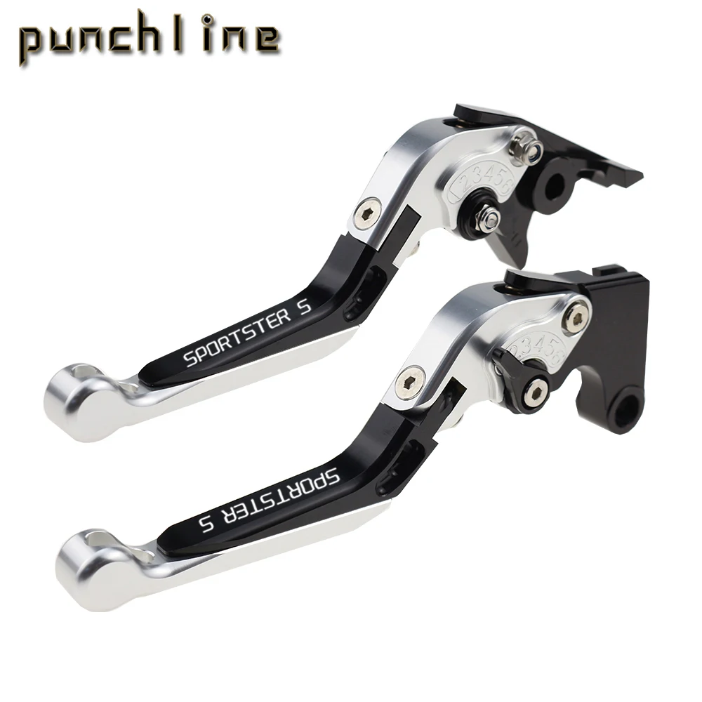 CNC Folding Extensível Brake Clutch Levers, Handle Ajustável Set, Fit para Sportster S 1250, 2021-2023, Acessórios para Motocicleta