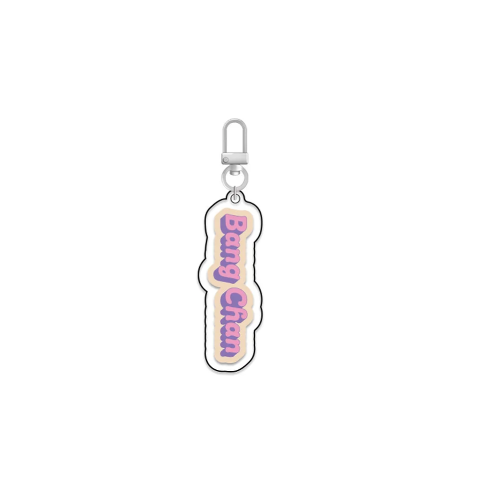 KPOP Felix Hyunjin Bangchan Leeknow Acrylic Name Rope Keychain Changbin Han I.N Car Keyring Pendant Creative Bag Accessories