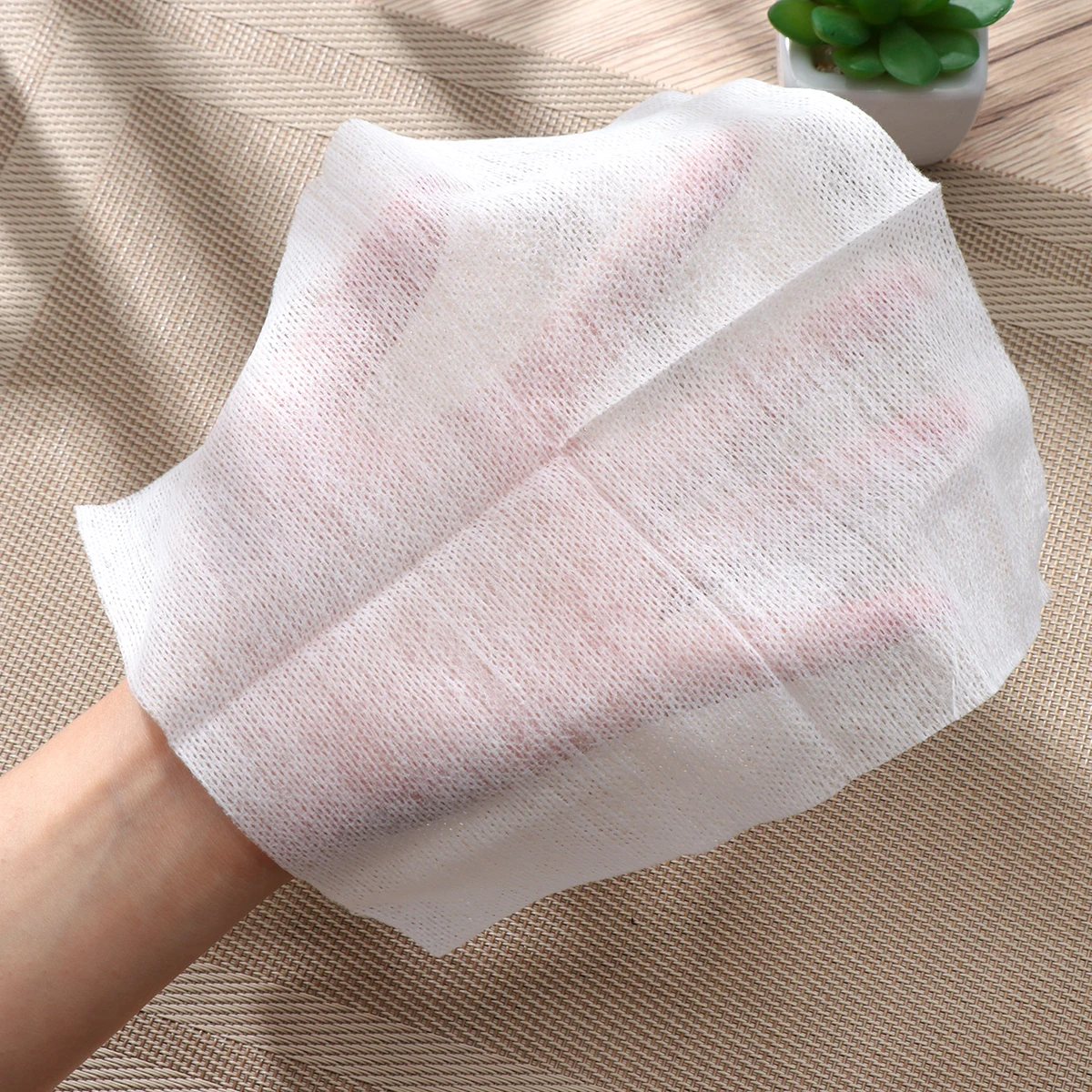 

100pcs Non-woven Fabric Makeup Facial Pads Face Deep Cleaning Paper Wiper Micro-fiber Dual Sided Skin Care Beauty