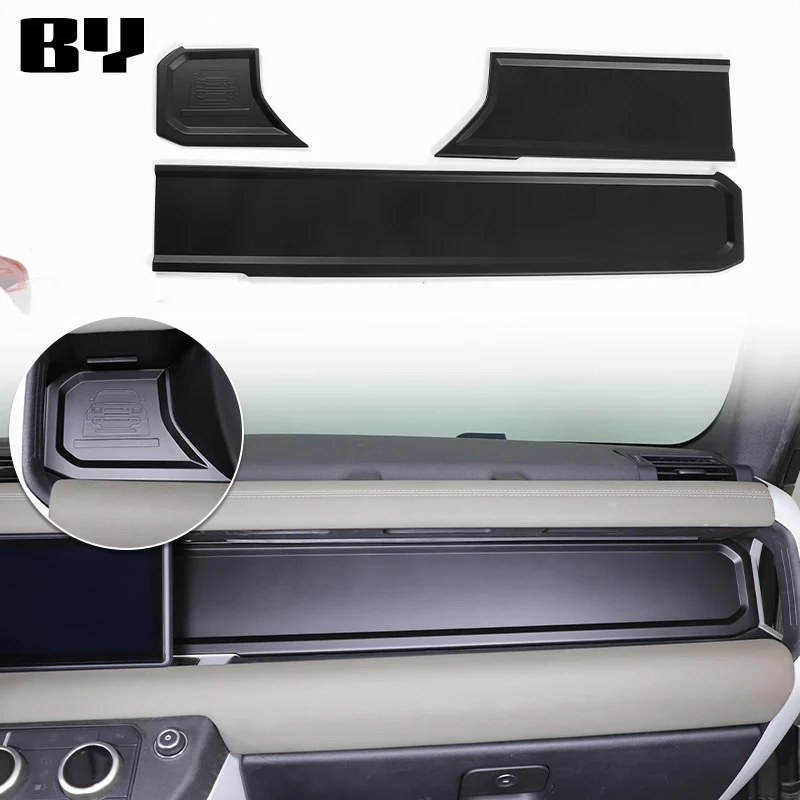 

For Land Rover Defender 110 90 130 2020-2024 ABS matte black Car Dashboard Panel Cover Trim Stickers Car Accessories