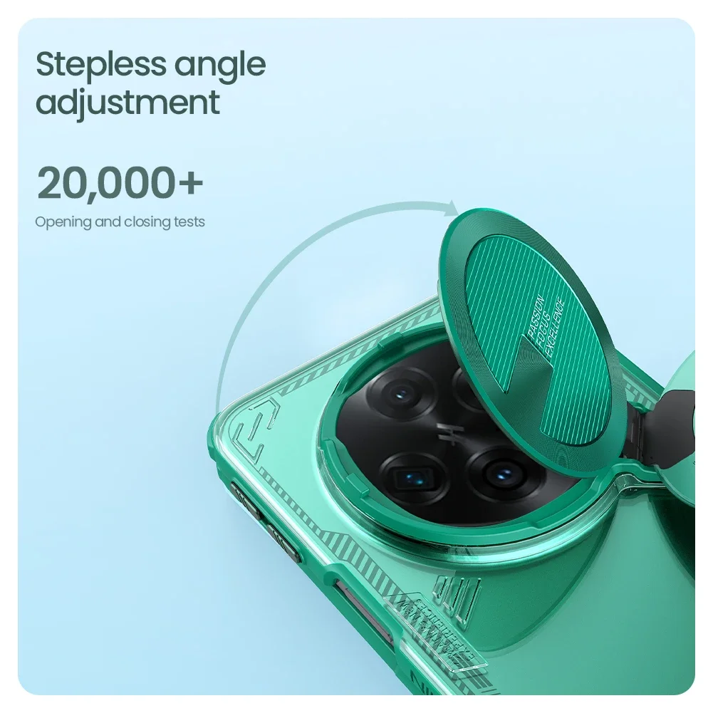 

Nillkin For OPPO Find N5 5G Case iceblade Prop Fold transparent Clear Lens 360 full Camera Stand Protection Back Cover