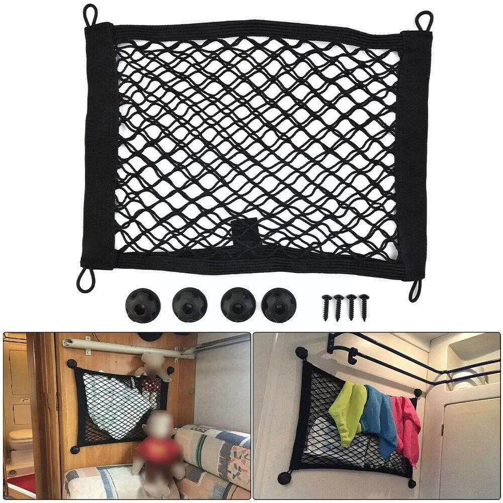 Car Storage Net Extra Large Elastic Organizers Universal Interior Accessories For RV Motorhome Boat Truck P9W5