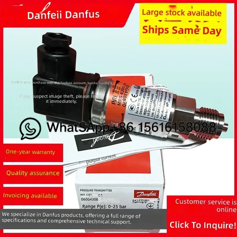 DANFOSS MBS 4251 Pressure Transmitter Sensor 060G4370 060G6425 Industrial Hydraulic Oil Gas Pressure Switch Gauge Monitor