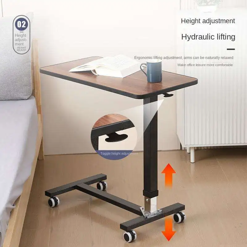 طاولة بجانب السرير هيدروليكية قابلة للتعديل مع عجلات بسعة 25 كجم للاستخدام في المستشفى والمنزلي معدات الإعاقة لكبار السن #5