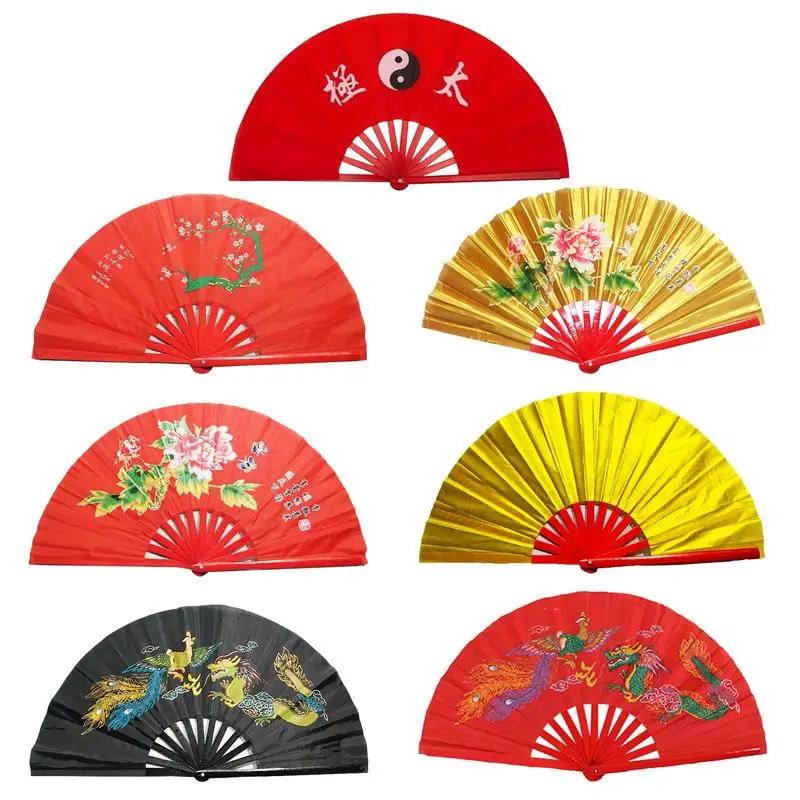 Kung Fu Tai Chi Fan Bambus 33cm hochwertige rechte Hand Performance Fan Kampfkunst Fans Wushu Produkte 13 Zoll Kampfkunst Fans