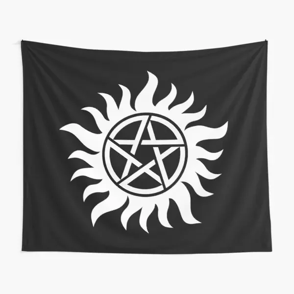 Supernatural Sigil Anti Possession  Tapestry Wall Yoga Bedspread Room Living Decor Decoration Mat Travel Colored Beautiful