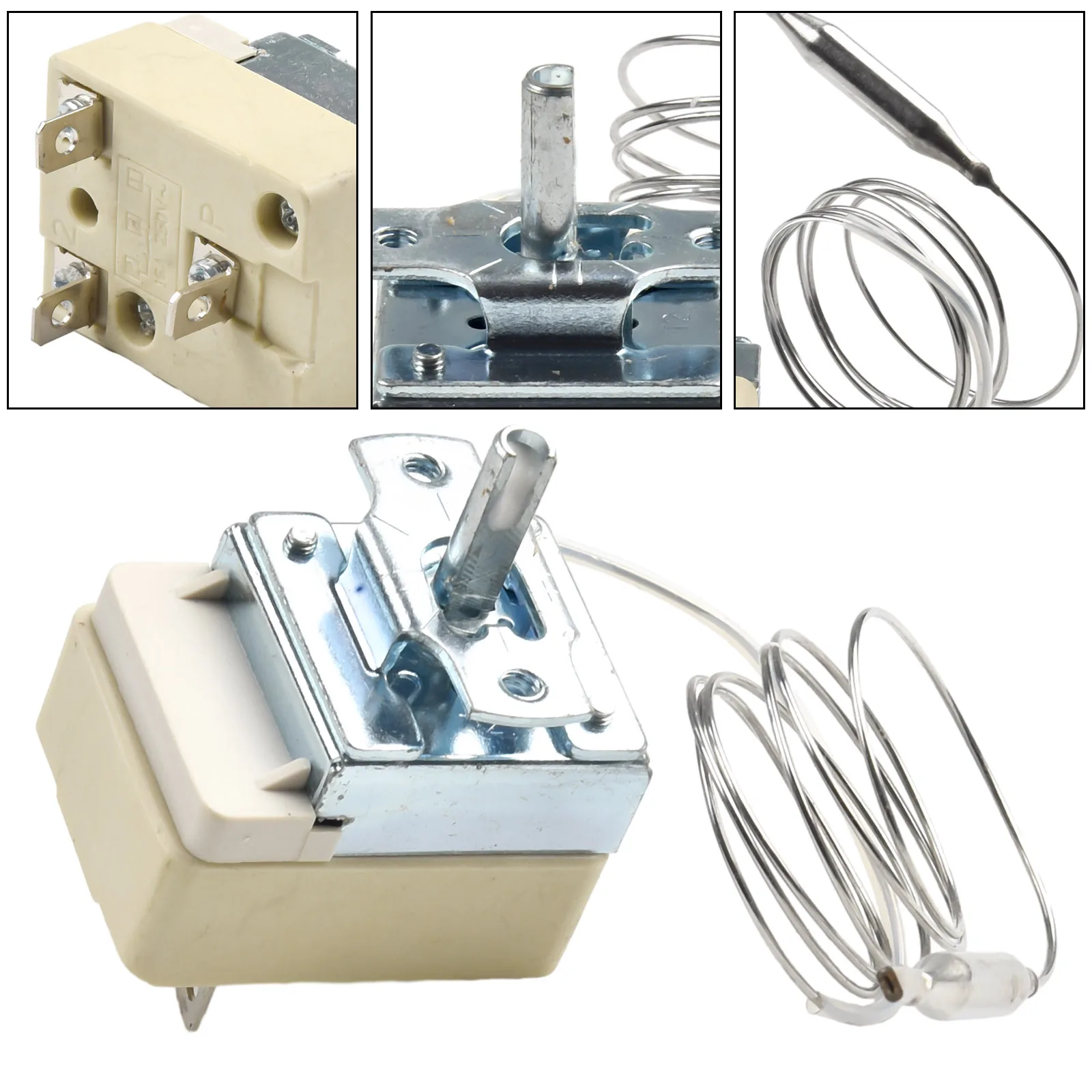 Home Electric Oven Thermostat Expansion Knob Replacement Temperature 50-300 AC 250V Accessories Capillary 3Pin
