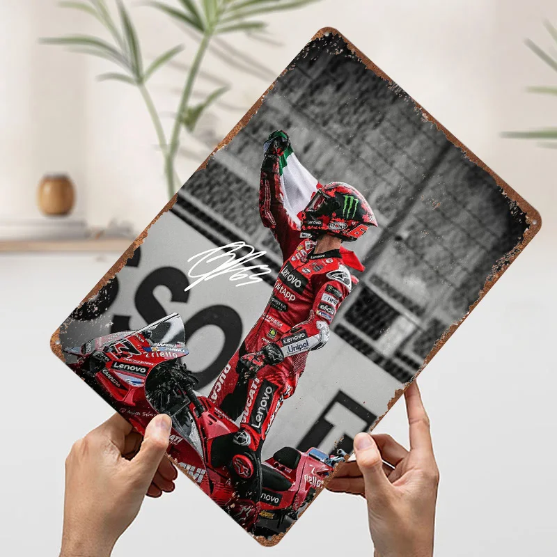 فرانشيسكو باجنايا تين تسجيل الجدار ملصق فني الديكور ديكورات غرفة نوم علامات معدنية خمر للرجل الكهف الديكور ديكور المنزل