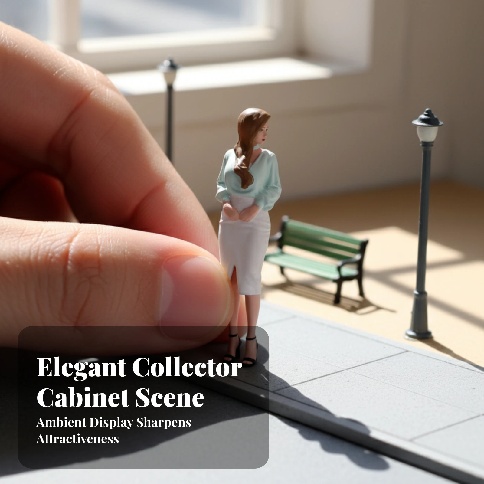 1/18 Scale Female Figure Hand-Painted Female Figure Resin Ornament Realistic Display Piece Handmade for Diorama Builders