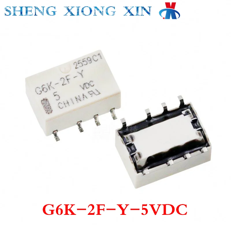 

5pcs/Lot 100% New G6K-2F-Y-5VDC SOP-8 Relay G6K-2F-Y 5V Integrated Circuit