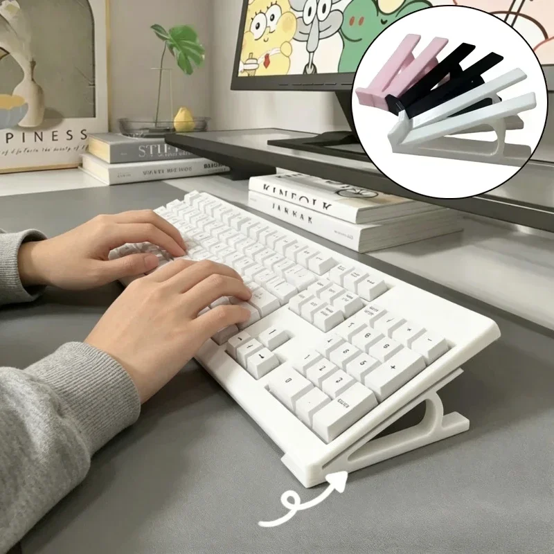 1 Pair Keyboard Stand Ergonomic Keyboard Riser, Non-Slip Universal Stand with Multi-Color, Perfect for Office & Gaming Setup