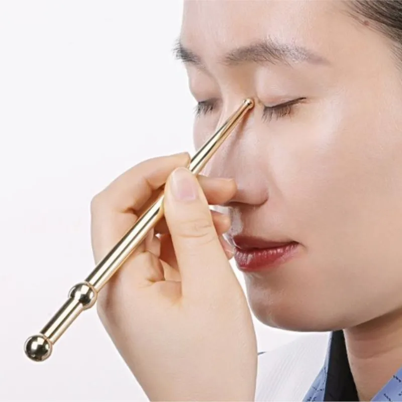 

Медный точечный стержень, пресс-инструмент для акупунктурных точек, общий массажер для ног, точечная ручка, косметический бар для глаз