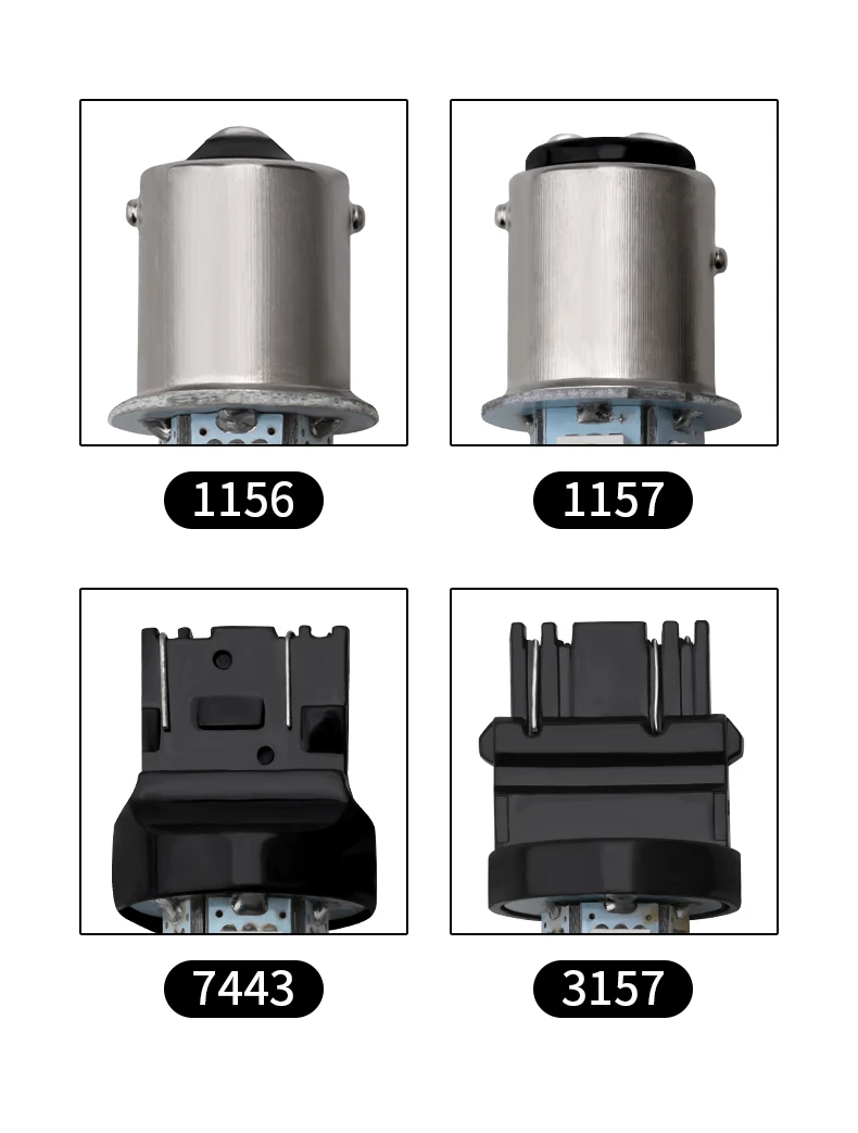 1X LED 1156 BA15S P21W 1157 BAY15D P21/5W 7443 W21/5W T20 3157 P27/7W T25 cofania światła hamowania biały czerwony żarówka lampka kierunkowskazu