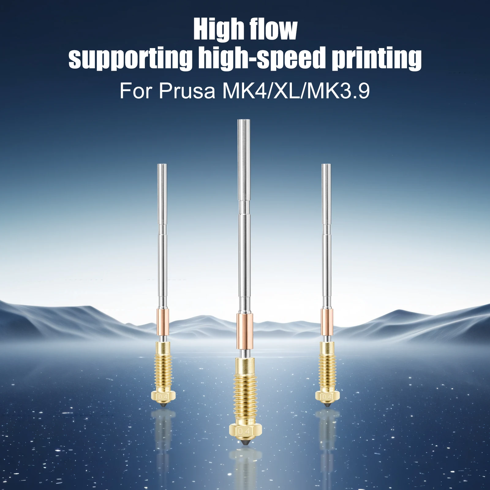 Verbesserte Hotend-Düse für Prusa MK4/XL/MK3.9, einteilige Ganzmetalldüse aus gehärtetem Stahl, 0,4 mm, langlebiges High-Flow-3D-Druckerteil – Detail 2