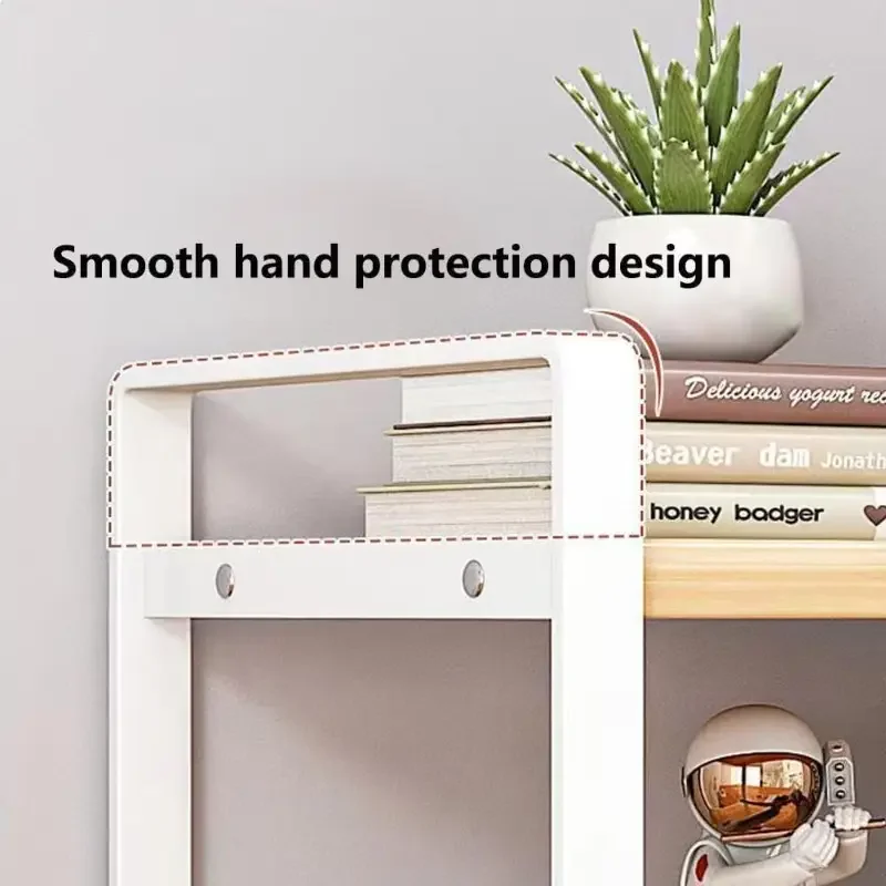 رف تخزين مكتب حديدي - وحدة رفوف متعددة الطبقات للوازم المكتبية والكتب والديكور - جمالية بسيطة