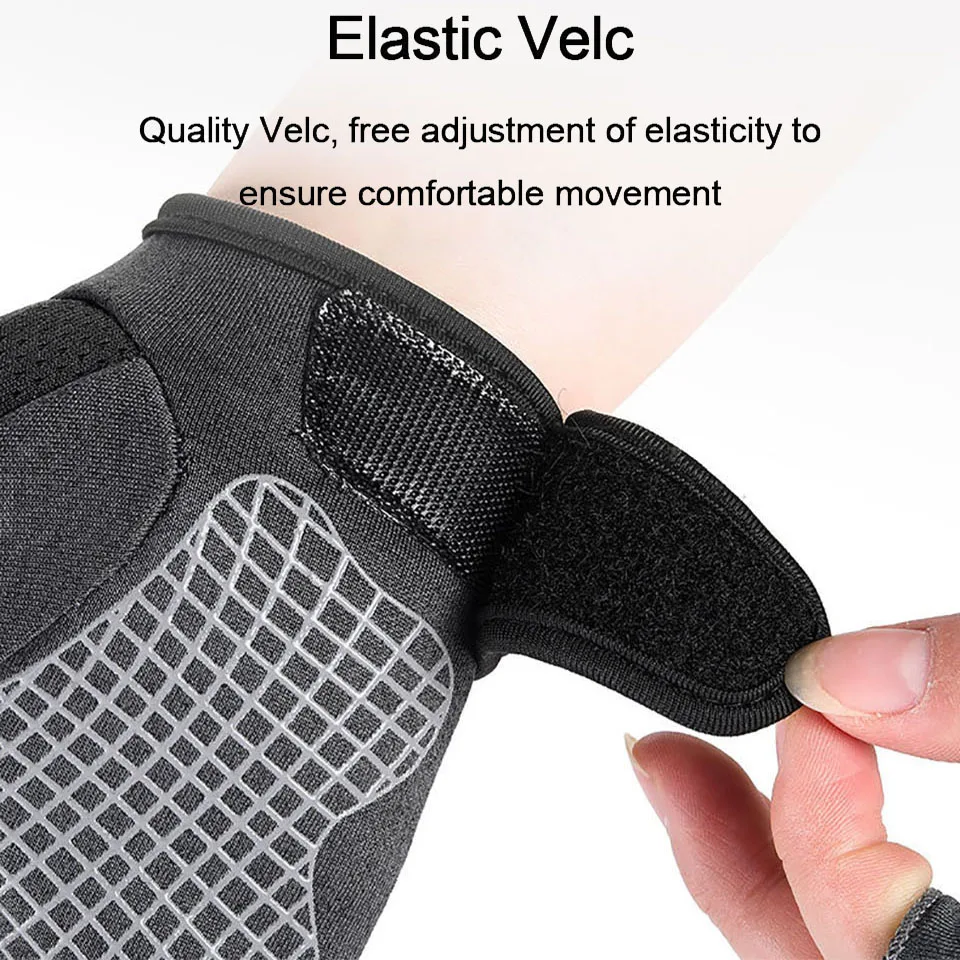 Fahrrad-Sport-Halbfingerhandschuhe Atmungsaktive Rutschfeste MTB-Fahrradhandschuhe Schweißabsorbierende Elastische Fitness-Trainings-Gym-Outdoor-Handschuhe – Detail 5