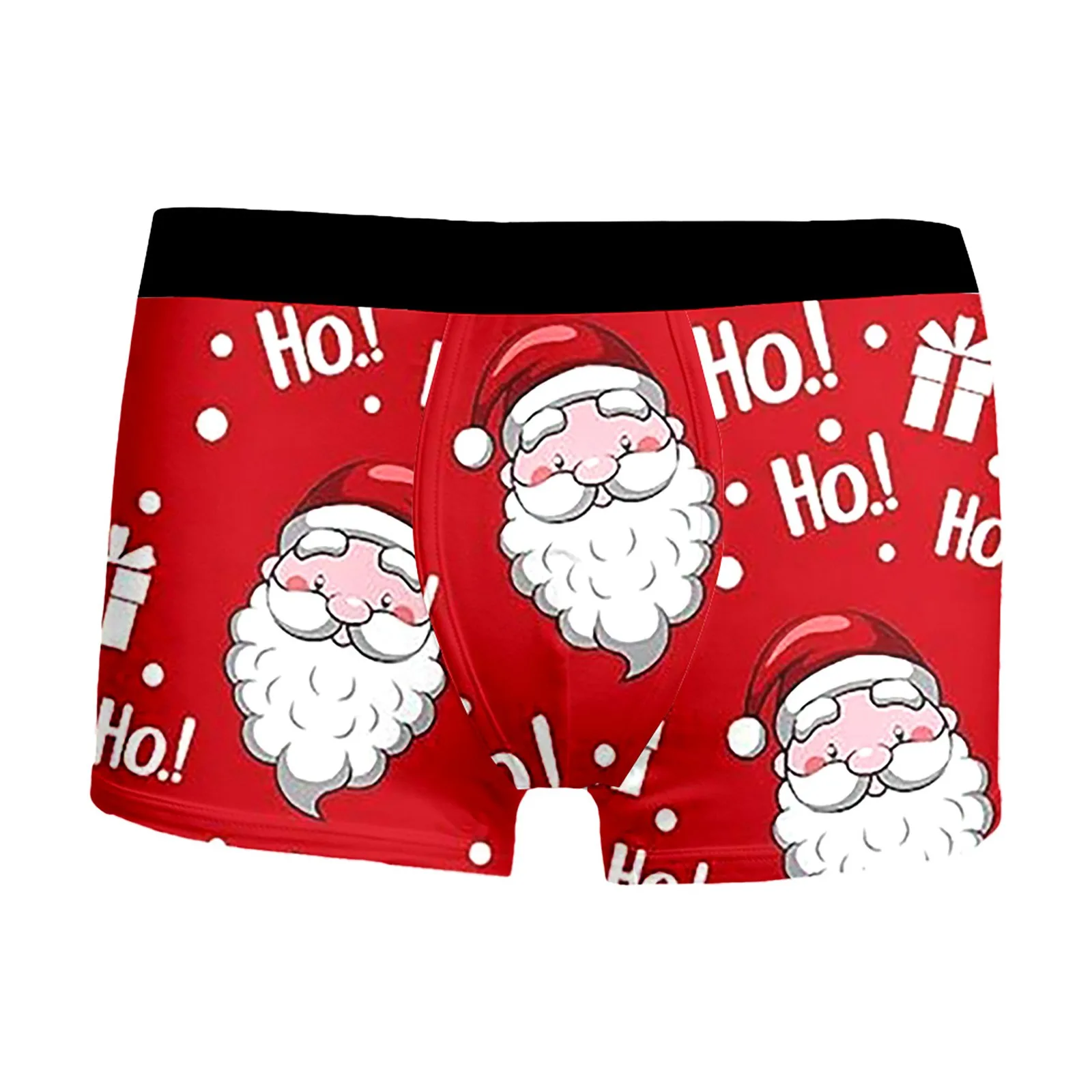 Christmas Mens Boxers Funny Santa Claus Print Boxer Shorts Underwear New Years Underpants Xmas Panties Convex Lingerie