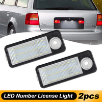2pcs For Audi A6 C5 B4 Avant Wagon 1997-2005 Audi RS6 RS6 Plus 2003-2005 Led License Number Plate Light Replace OEM# 4B9943021