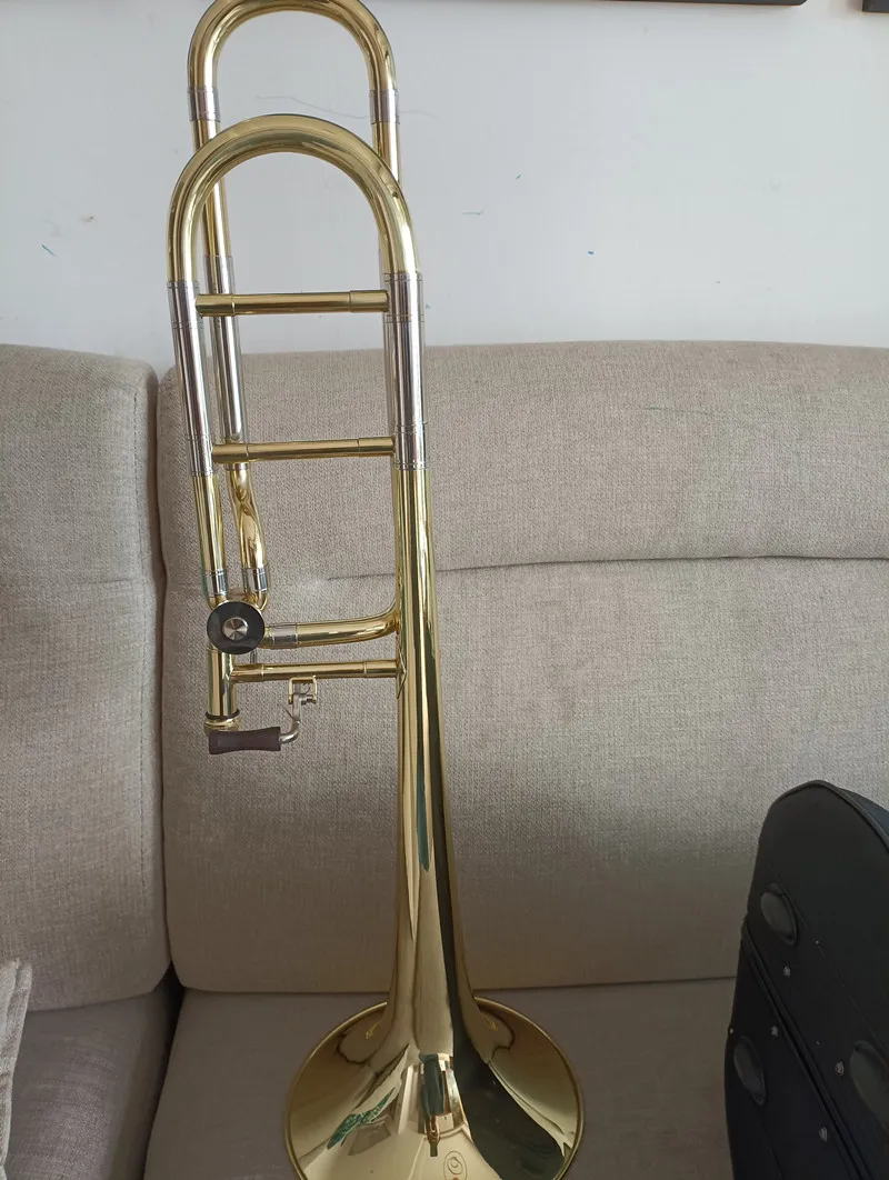 Professional tenor trombone NSL-600 B flat Turn F Transposition trombone Lacquer gold Brass with mouthpiece Accessorie