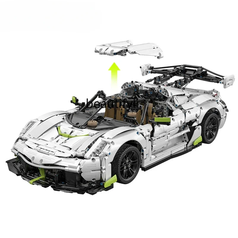 Track sports car model mechanical building block puzzle assembly toy boy