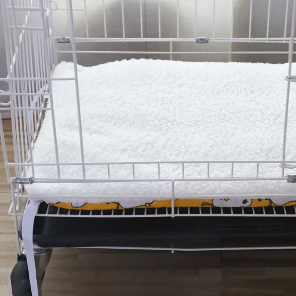 Double Sided Cat Cage Platform Mat Comfortable Warm Pet Hammock Blanket Winter Cat Bed Mat Canvas/PP Cotton Cat Cage Mattresses