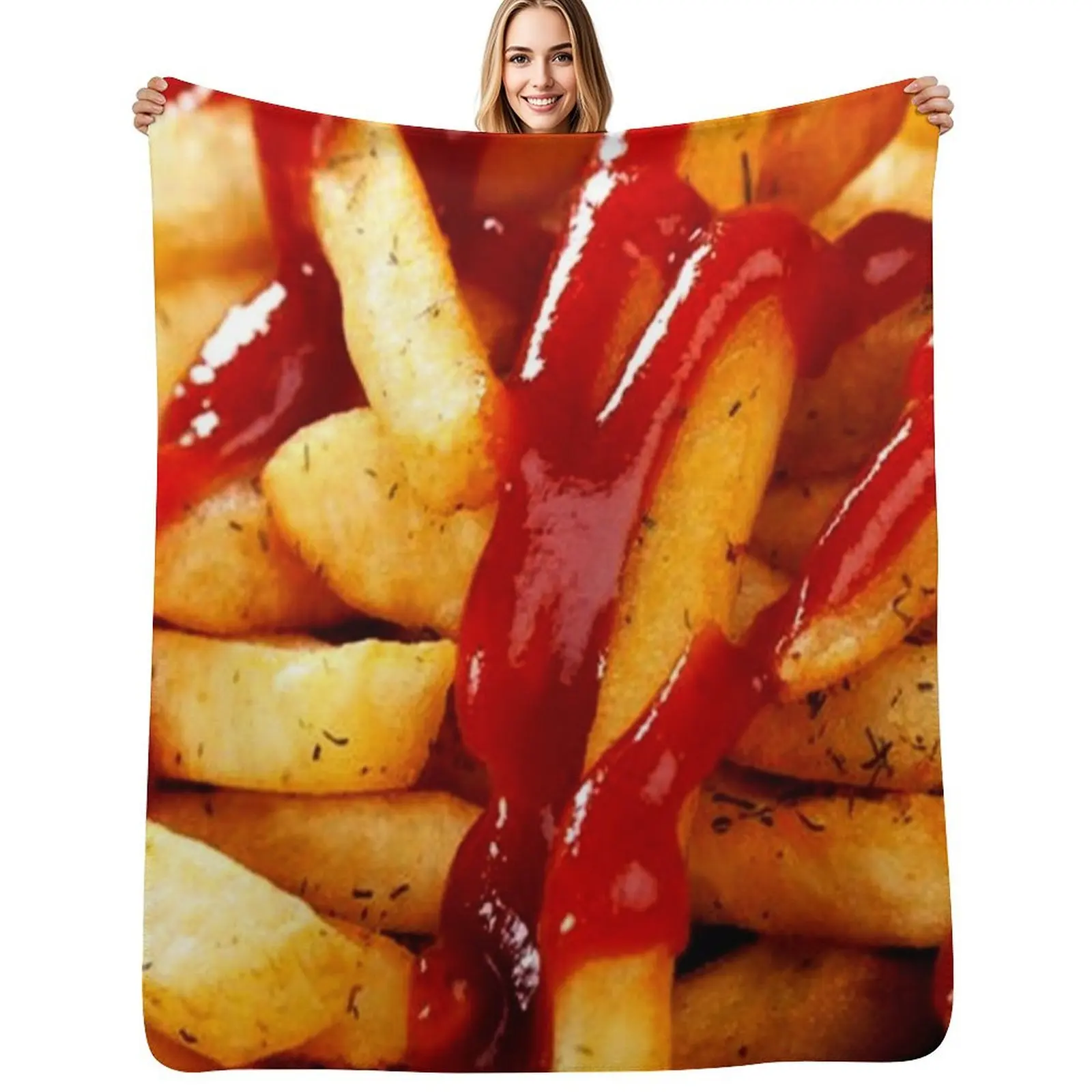 

FRENCH FRIES 11 Throw Blanket christmas gifts funny gift Soft Big for sofa Blankets