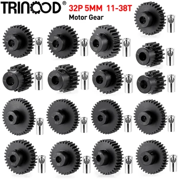 TRINOOD Çelik 32 P Motor Dişli Pinyon 11-38 T 5 MM 1/10 1/8 1/6 1/5 RC Buggy Canavar Kamyon Drift Araba Off-Road Paletli Parçaları