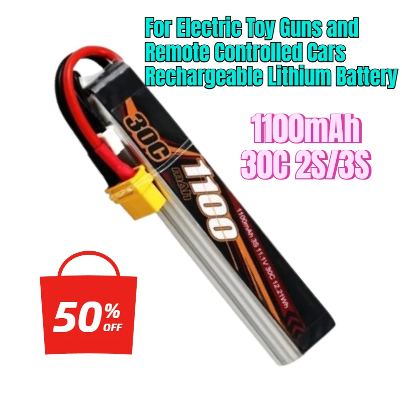 

1100mAh 30C 2S/3S for Electric Toy Guns and Remote Controlled Cars Rechargeable Lithium Battery