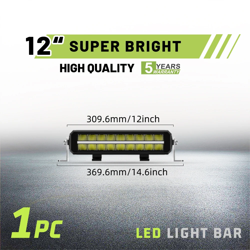 Braveway 2-Rijen 12-52 inch LED-lichtbalk Off-road accessoires 4x4 3500K 6500K DRL met draadkit voor tractor ATVS vrachtwagen 12V 24V