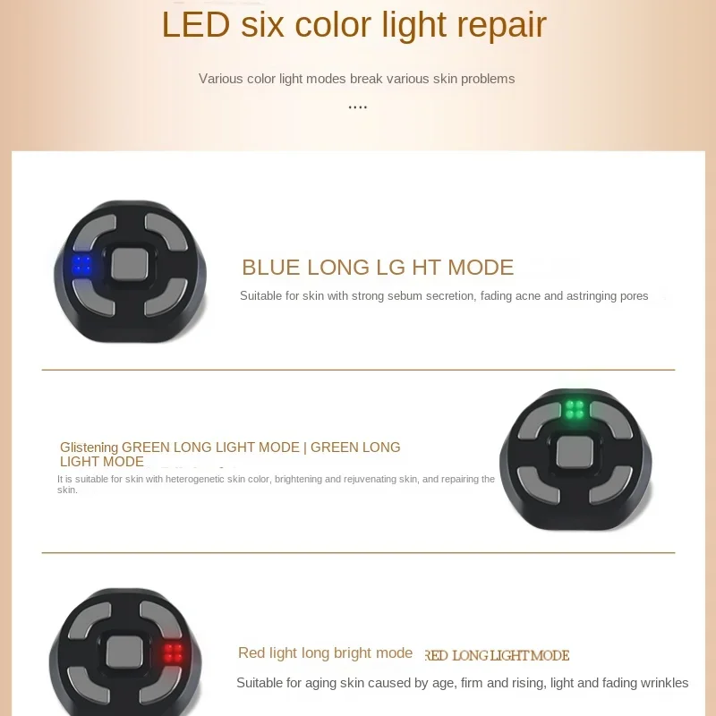 Free Shipping Inductive Therapeutical Instrument Beauty Face Red Blue Photon Skin Rejuvenation Essence Massage Cleansing Lifting