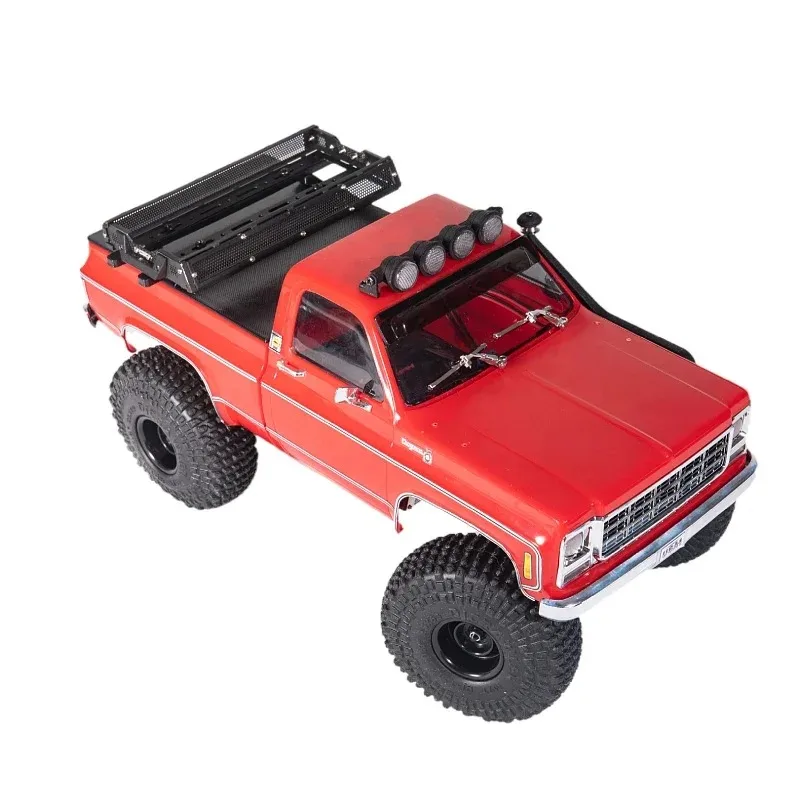 1 zestaw metalowego czarnego bagażnika i pokrywy bagażnika do części zamiennych 1/18 RC Crawler TRX4-M Chevrolet K10