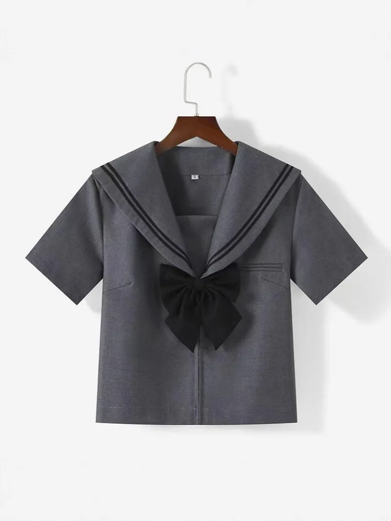 Uniforme scolastica per studenti coreani giapponesi in stile college grigio JK Uniform Girl Anime Cosplay Abito da marinaio Classe Top Gonne