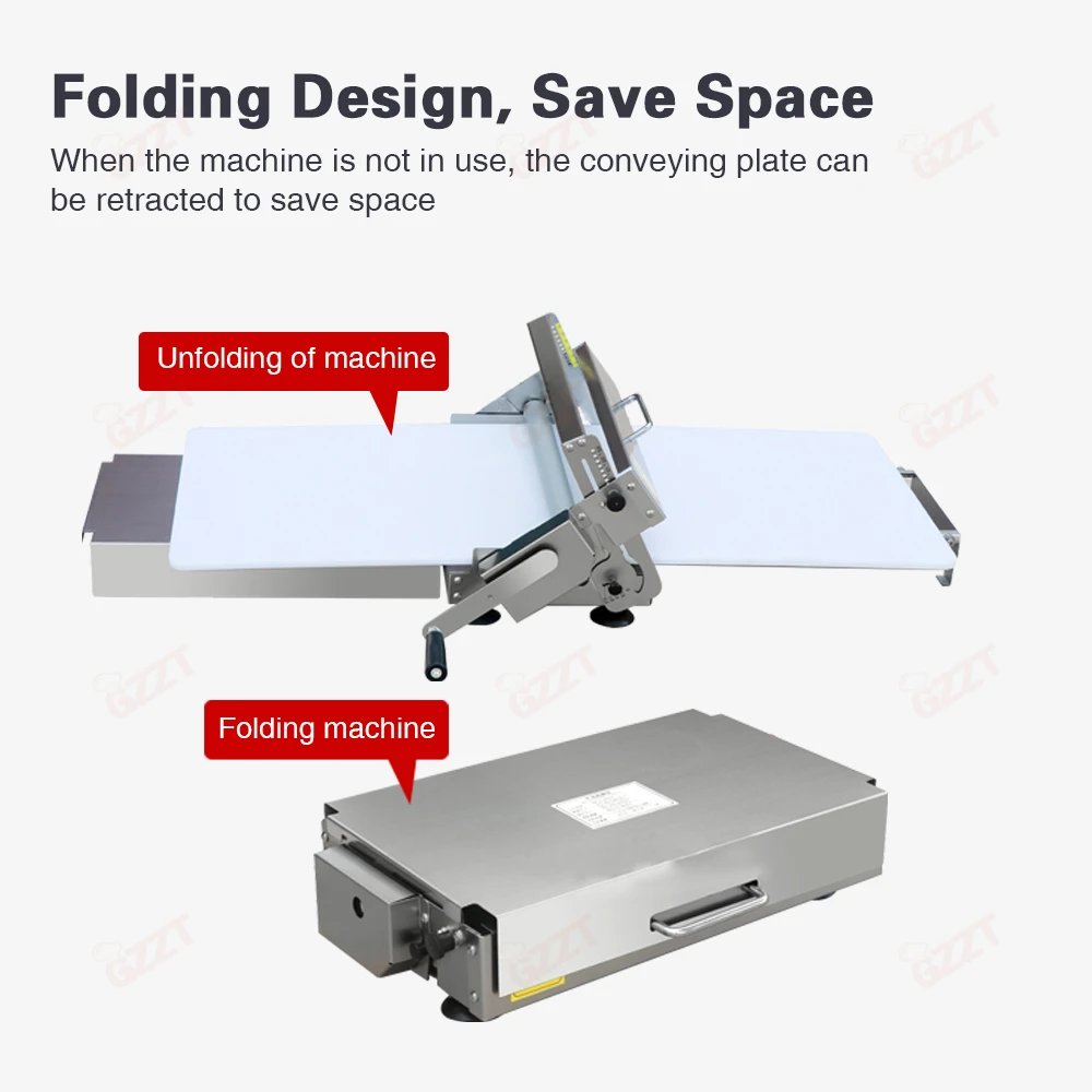 Thickness Adjustable Pastry Manual Dough Sheeter Machine Hand Crank Croissant Dough Presser Fondant Sheeting Machine